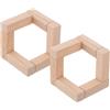 2 Pcs Staffa Di Supporto Per Lampada Portalampada in Legno Base Espositiva