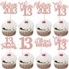 SYKYCTCY 30 pezzi 13° compleanno decorazione torta vintage 2012 cupcake toppers Cheers
