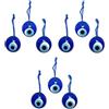 MYSTIC JEWELS Nazar Boncuk 9 - Ciondolo in vetro blu portafortuna con occhio turco di