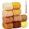 NAROSEBE Set Feltro 10 Colori - Kit Needle Felting Artigianato Fai Da Te 10