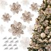 Gwhole Fiori per Albero di Natale Champagne 21 pezzi 3 Taglie Decorazioni S