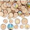 Xishoyen 50 Pezzi Dischi Legno Rotondi Dischi Legno Grezzo di 3-4/4-5/5-6cm Tronco Le