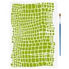 FINGERINSPIRE Stencil per Pittura A Forma di Pelle di Coccodrillo e A