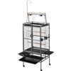Uimoso Gabbia per uccelli in ferro battuto 830 x 790 x 2100 mm per pappagalli