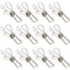 20 Pcs Mollette Panni Acciaio Inox Clip Per Ufficio Fissarsi Vestiti