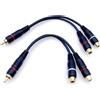 OEHLBACH Adattatore RCA A Y Per Subwoofer – NF Y-Sub AD, 20 Cm, 2 RCA Maschio A 1 RCA Femmina, Placcato Oro 24K