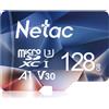 Netac scheda micro SD microSDXC 128GB, U3, V30, 4K, UHS-I, classe 10, velocità fino...