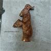 CREATIVEERA ANTICA CANNA IN LEGNO MASSELLO DESIGN TESTA DI CAPRA MANICO SOLO PER BASTONE ...