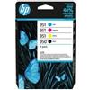 HP MULTIPACK HP 950 951 6ZC65AE CARTUCCE ORIGINALI BK C M Y OEM