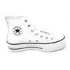 Converse scarpa donna in pelle modello Platform 561676C bianco nero