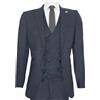 TruClothing Da Uomo Blu Lana 3 Pezzi Abito Doppio Petto Gilet Tweed Peaky Blinders