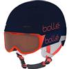 Bollé - COMBO B-FUN JR ROCKET, Blu e Rosso Opaco, Senza Lenti, Extra Small-Small, Caschi da Neve, Unisex, Bambini