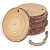 MIGUBIGU 10Pcs Dischi Legno 13-14cm Dischetti di Legno da Decorare con 5 Me