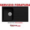 Focus Casa Pacchetto lavello cucina Romeo 1 vasca cm 86x50 nero miscelatore Siracusa cromo
