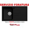 Focus Casa Pacchetto lavello cucina Romeo 1 vasca cm 86x50 nero miscelatore Siracusa cromo