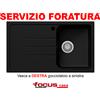 Focus Casa Pacchetto lavello cucina Romeo 1 vasca cm 86x50 nero miscelatore Siracusa cromo
