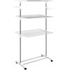 JE CHERCHE UNE IDEE Portabiancheria con 3 Ripiani, 80 cm x 59 cm x 165 cm, Bianco