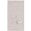 Avanti Linens Seaglass Collection, asciugamano ricamato sulla punta delle dita, beige