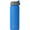 EcoVessel 's Perk Borraccia da viaggio in acciaio inox con isolamento sottovuoto per caffè/tè con chiusura a pulsante, Hudson Blue, 600 ml