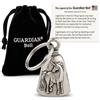 Guardian Bell Animals Good Luck Bell w/Keyring & Black Velvet Gift Bag | Motorcycle Bell | Lead-Free Pewter | Made in USA