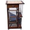 Legno Line CARRELLO CON PORTA BOTTIGLIA NOCE 48x38x83cm