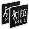 Pull Push Cartello Cartelli Spingi Tira Per Porte Targa Porta Acrilico Della