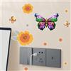 2 Pcs Decorazione Da Parete Arazzi Farfalla Muro Di Metallo Sospeso