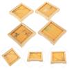 4 Pcs Tappetino Bambu Stuoia Schema Di Bambù Sottobicchiere Per Tazza Da Tè