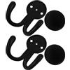 2 Pcs Bastone Appendiabiti Da Parete Attaccapanni Muro Arazzi in Metallo