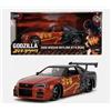 Jada Toys NISSAN SKYLINE GTR 2002 GODZILLA JAPANESE GRAPHICS 1:24