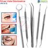 Medentra Kit per Visita Odontoiatrica Specchio Dentale Rimozione del Tartaro Explorer 5Pz