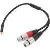 Adattatore doppio XLR a 1/8 femmina Cavo mini jack bilanciato femmina a