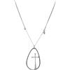 Amen Collana Donna Amen CLGONB Argento 925 Croce Rodio Rutenio Regolabile