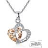 DRG Gioielli Collana Donna Girocollo Cuore Catenina Oro Bianco SWAROVSKI Elements Originale