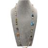 N/A Collana lunga multicolore con perle e pietre dure per donna