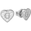 Guess Orecchini Guess Donna UBE79072 Cuore Pavé Logo G Acciaio Brillanti