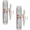 1 set Mezuzah per porta con pergamena interna decorativa in metallo Mezuzah in