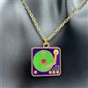 Vintajewels By Vintagevole COLLANA DORATA CON CIONDOLO GIRADISCHI VINTAGE GIOIELLO DONNA MODA BIGIOTTERIA