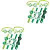 6pcs Creative Irish's Festival Trifole Plow Ties Decorative Pet Bow Ties (Green)