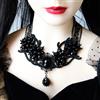 1pc Collana decorativa gotica girocollo di Halloween Collana nera Retro Lolita