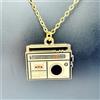 Vintajewels By Vintagevole COLLANA DORATA CON CIONDOLO RADIO VINTAGE BOOMBOX GIOIELLO DONNA BIGIOTTERIA