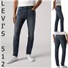 Levi's Levis 512 jeans uomo elasticizzato nero grigio Levi's denim slim fit taper W29