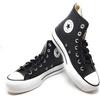 Converse scarpa donna in pelle modello Platform 561675C nero e bianco