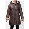 Infinity Donna Marrone Nuovo Caldo Inverno Vero pelle di Montone Cappotto Montgomery
