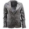 Infinity Giacca Blazer Nera In Pelle Per Donne Casual