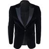 TruClothing.com Uomo Velluto Nero Smoking Suit Giacca su Misura Cena Giacca Scialle Bavero Smart