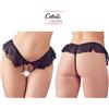 Cottelli Collection Sexy Mutanda Nera Perizoma Aperto con Balza Delicata Cottelli Lingerie G-String