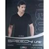 SPEEDY LINE 3 T-SHIRT UOMO SPEEDY LINE ART. OP/04 IN CALDO COTONE MEZZA MANICA SCOLLO A V