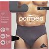 POMPEA 6 pezzi slip uomo microfibra costa pompea anatomico taglie s-m l-xl nero-assort