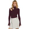 Relish body bordeaux collo alto taglio oblò sulla spalla OPENER_B RDA2503006026